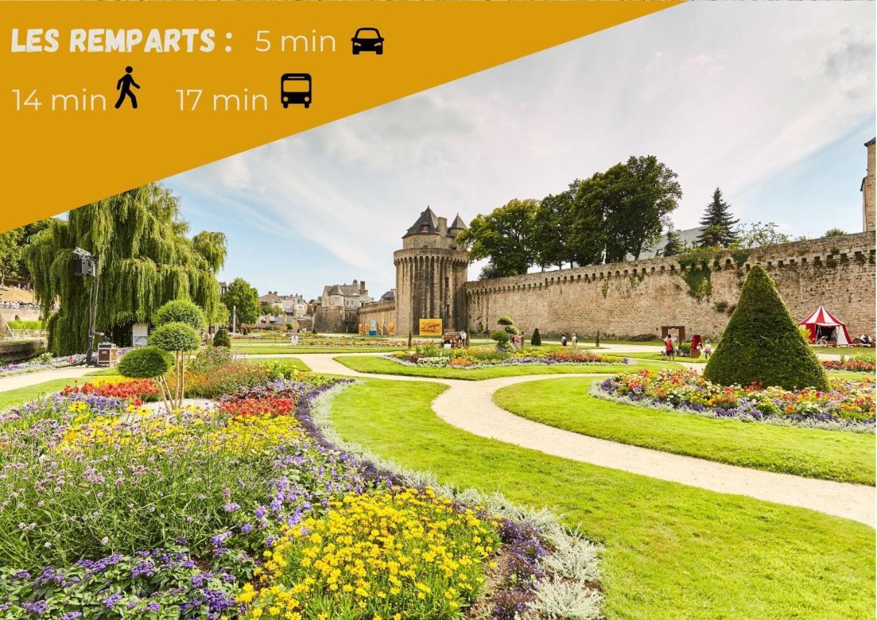 La Pause De Merimee - Jardin - Parking Vannes Luaran gambar
